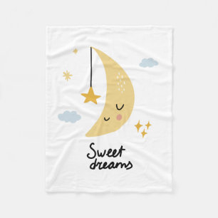 Sweet Dreams Måne & Stars Fleecefilt