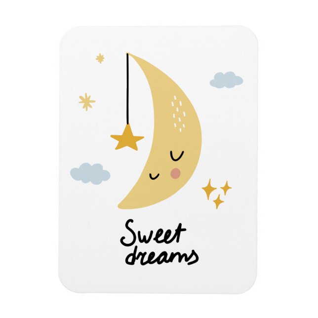 Sweet Dreams Måne & Stars Magnet (Vertikal)