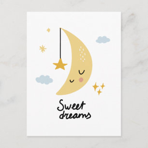 Sweet Dreams Måne & Stars Vykort