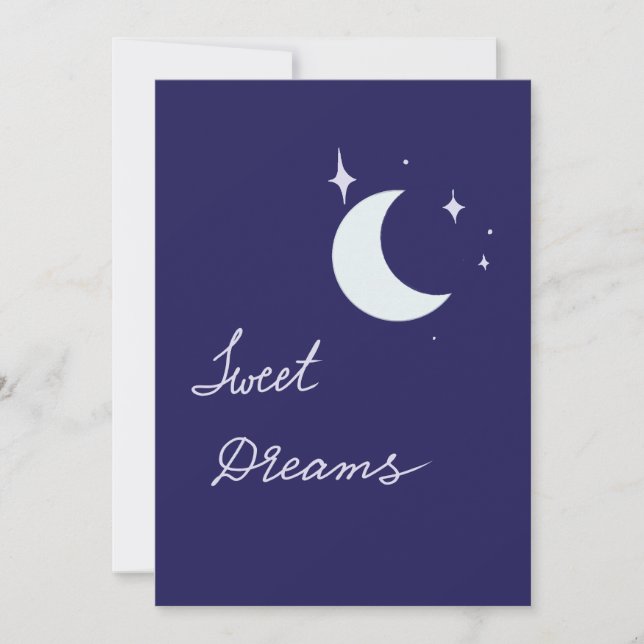 Sweet dreams moon card kort (Framsida)