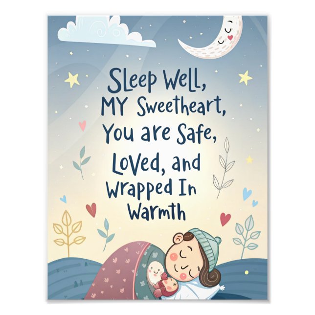 Sweet Dreams mysiga barnplanscher Fototryck (Framsidan)
