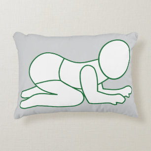 Sweet Dreams Pillow - Minimalist Baby Line Art Prydnadskudde