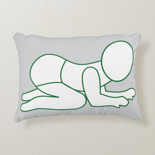 Sweet Dreams Pillow - Minimalist Baby Line Art Prydnadskudde (Framsidan)