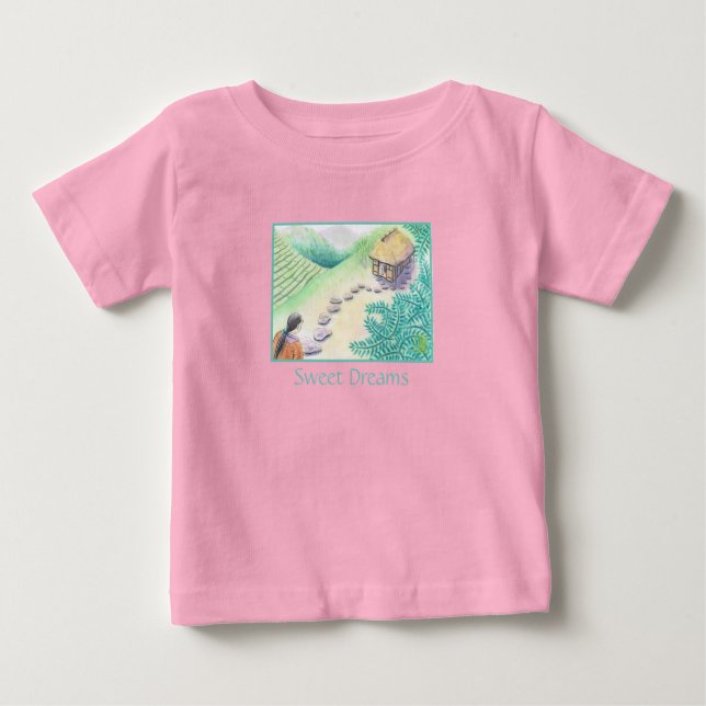Sweet Dreams Rosa Baby T-Shirt (Framsida)