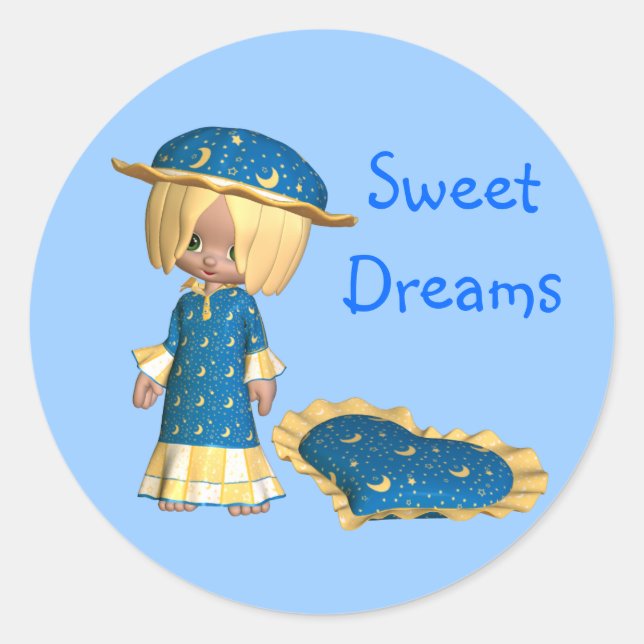 Sweet Dreams Runt Klistermärke (Framsida)