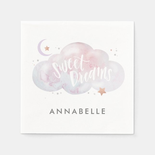 Sweet Dreams slumber Party Personlig Napkins Pappersservett (Framsidan)