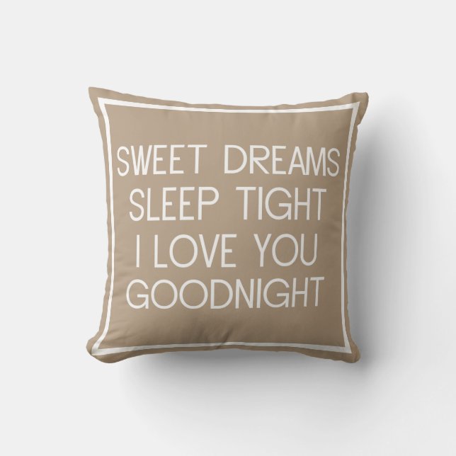 Sweet Dreams Ssov nära i Kärlek Du Bra Natt Kudde (Framsida)