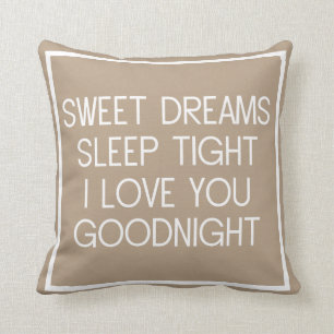 Sweet Dreams Ssov nära i Kärlek Du Bra Natt Kudde