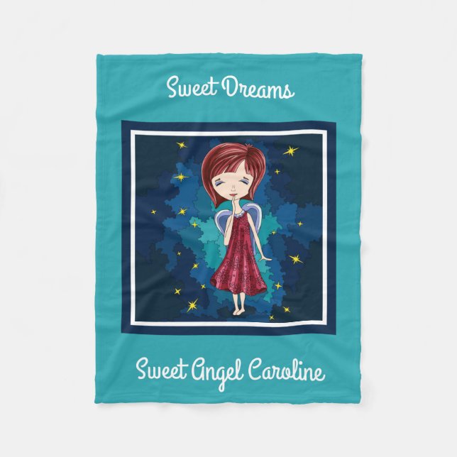 Sweet Dreams Sweet Angel, Personlig Fleecefilt (Framsidan)