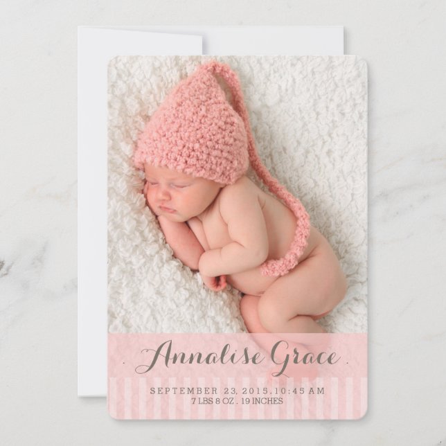Sweet Dreams Two Photo Modern Birth Notice Meddelande (Framsida)