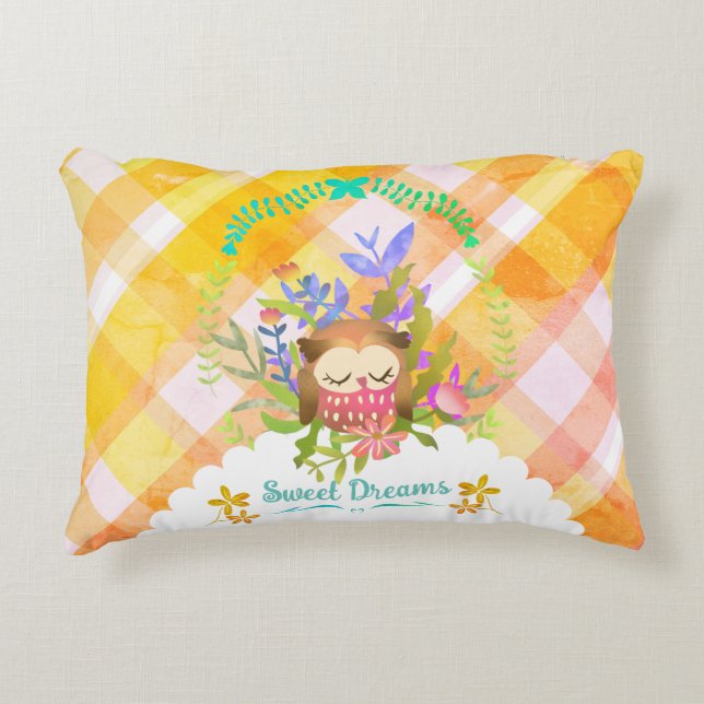 Sweet Dreams Uggla Baby Blanket Prydnadskudde (Framsidan)