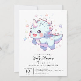 Sweet Dreamy Dinosaur Baby Shower Inbjudningar