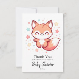 Sweet Dreamy Fox Baby Shower Tack Kort