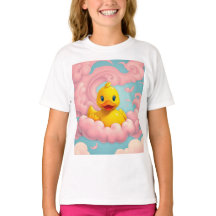 Sweet Duckling on Pink Clouds Birthday 