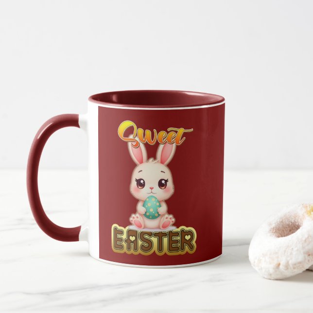 Sweet Easter Bunny – Cute Chocolate - caneca Mugg (Med munk)