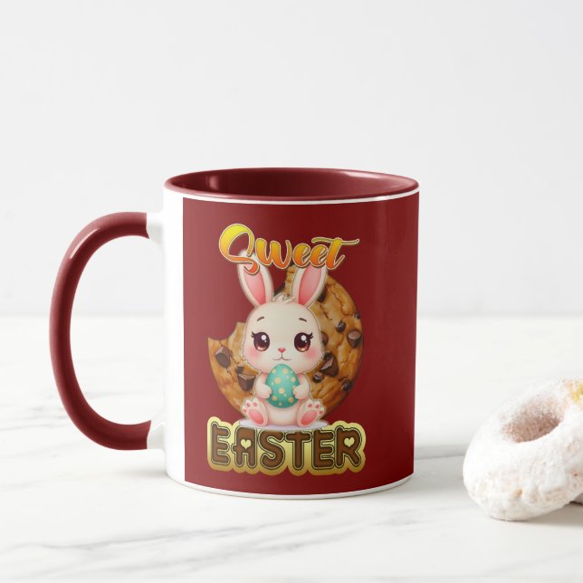 Sweet Easter Bunny – Cute Design - caneca Mugg (Med munk)