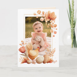 Sweet Easter Photo Card for Grandma and Grandpa Kort