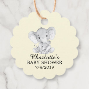 Sweet Elephant Baby Shower Favor Gift-Märkre Gåvor Etiketter