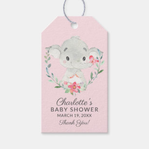 Sweet Elephant Baby Shower Favor Gift-Märkre Presentetikett