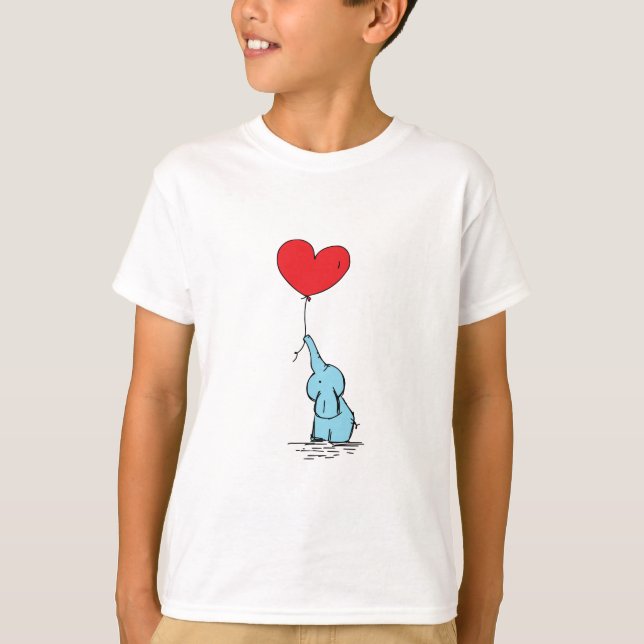 Sweet Elephant Kärlek Kids Tee (Framsida)