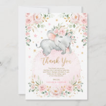 Sweet Elephant  Rosa Måne Stars Baby Shower
