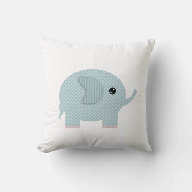 Sweet Elephants Nursery Decor Kudde (Framsida)