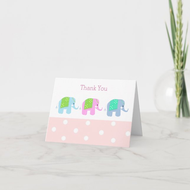 Sweet Elephants Tack Kort (Framsida)