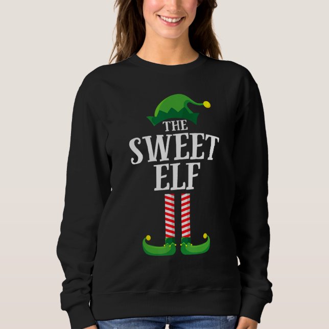 Sweet Elf Matching Family Group, julpy Party T Shirt (Framsida)