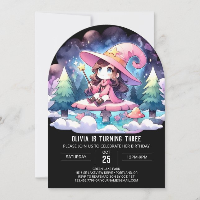 Sweet Enchantress-guiden födelsedag Inbjudningar (Framsida)