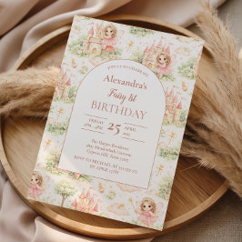 Sweet Fairy First Birthday Girl Inbjudningar