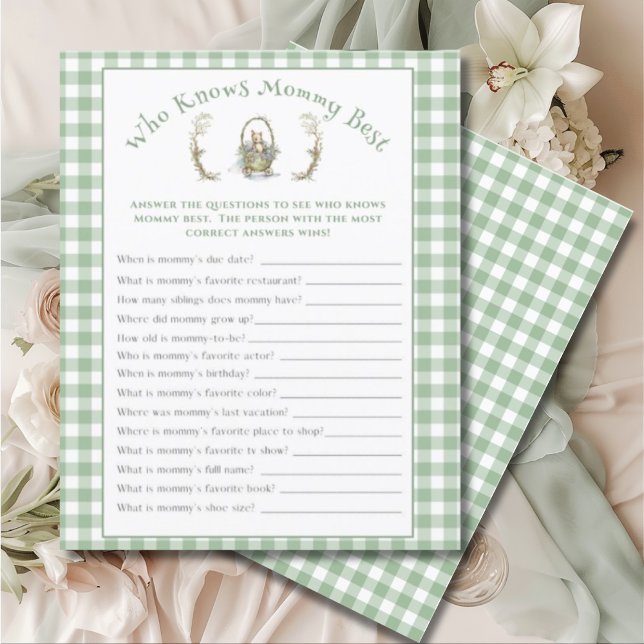 Sweet Fairytale Gingham Baby Shower Game (Skapare uppladdad)
