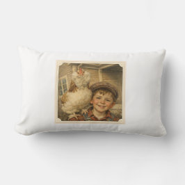 Sweet Farm Boy Chicken Pillow Lumbarkudde