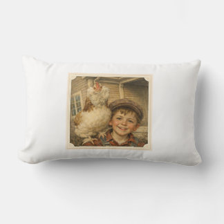 Sweet Farm Boy Chicken Pillow Lumbarkudde