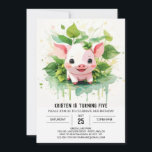 Sweet Farmyard Friends Boho Gris Girl Birthday Inbjudningar<br><div class="desc">Gå med den svenske Farmyard Friends för ett härligt Boho Gris Girl Birthday-firande! Den här inbjudan är inte bara ett kort. Den är en ingång till en gård där vackra smågrisar och deras boho-vänner samlas mitt i vibrant färg och bohemisk charm, och lovar en födelsedagserfarenhet som är lika söt och...</div>