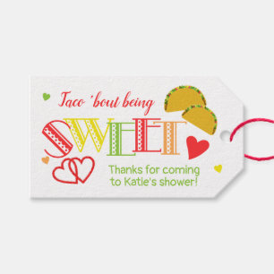 Sweet Fiesta Taco Bout Kärlek Möhippa Favor Presentetikett