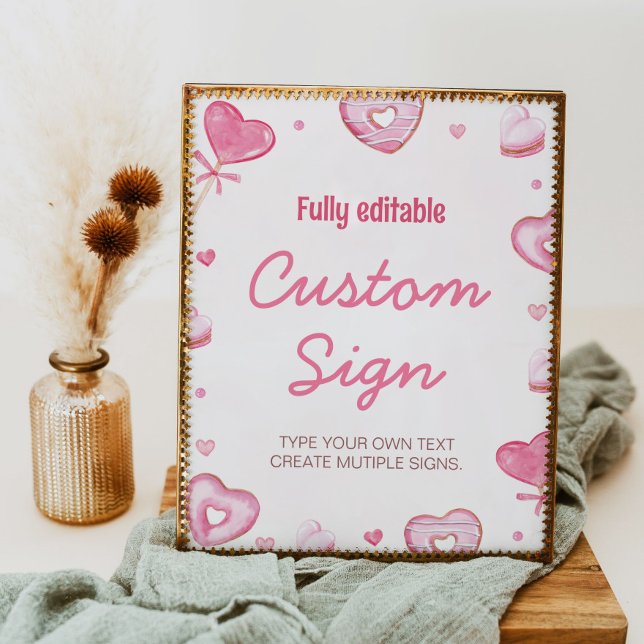 Sweet Firande Födelsedagsfest Bord Sign Poster (Skapare uppladdad)