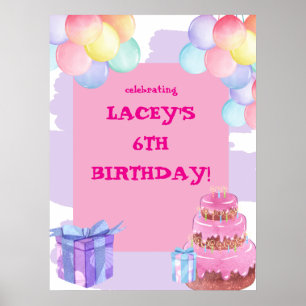 Sweet Firande: Lila and Rosa Birthday Poster