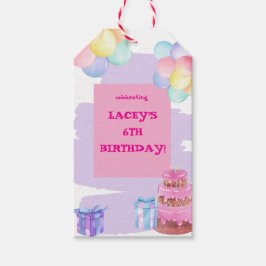 Sweet Firande: Lila and Rosa Birthday Presentetikett