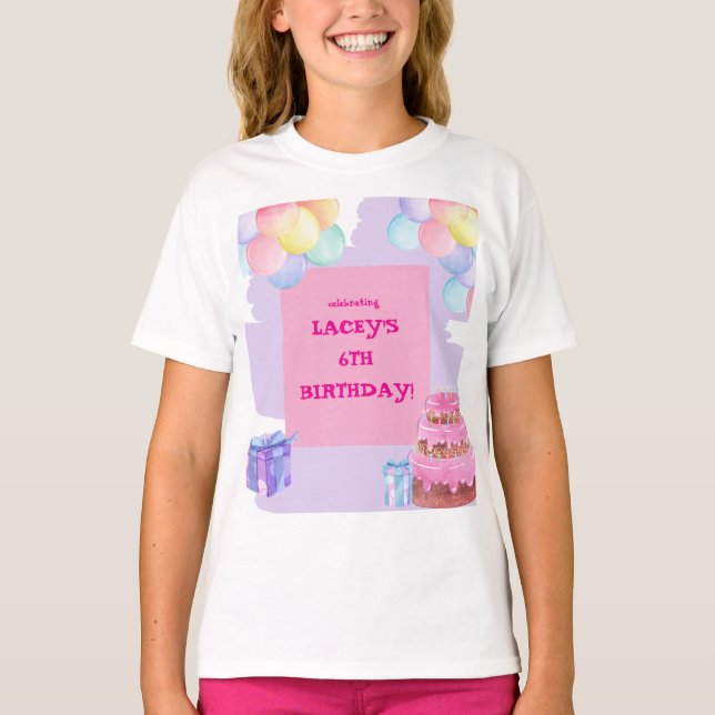 Sweet Firande: Lila and Rosa Birthday T Shirt (Framsida)