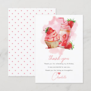 Sweet Firande Strawberry Birthday Tack Kort