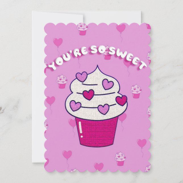 Sweet flat greeting card kort (Framsida)