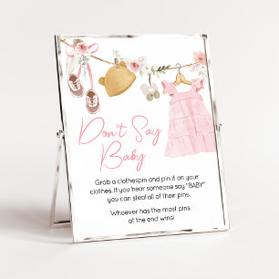 Sweet Flicka Boho Clothes Säg inte Baby Poster