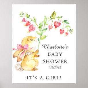 Sweet Flicka Bunny Baby Shower Poster