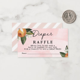 Sweet Flicka Clementine Girl Diaper Raffle Anteckningskort