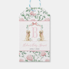Sweet Flicka Hund Baby Shower Gift Märkre Presentetikett