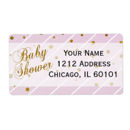 Sweet Flicka Rosa & Guld Confetti | Babyskor Fraktsedel