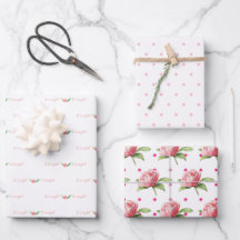 Sweet Flicka-sortiment of Rosa Wrapping Papper