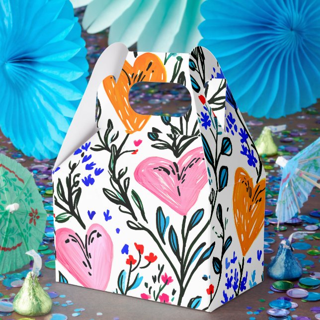 Sweet Floral Hearts Gift Box Presentaskar (Part)