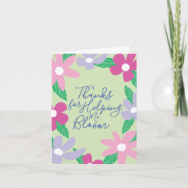 Sweet Floral Teacher Appreciation Greeting Card Kort