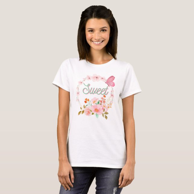 sweet flower Ｔシャツ T Shirt (Hel framsida)